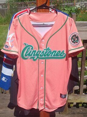 Columbus Clingstones Peach Premium Authentic Pro Alternate Baseball Jersey
